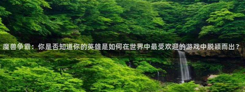 nba球神直播：魔兽争霸：你是否知道你的英雄是如何在世界中最受欢迎的游戏中脱颖而出？